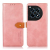 Чохол-книжка KHAZNEH Dual-color Cowhide для OnePlus 12R/Ace 3 - рожеве золото