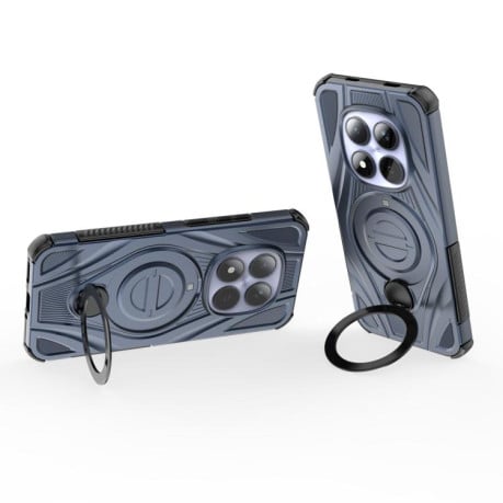 Чехол Star Ring Metallic Pivot Bracket с кольцом-держателем для Redmi Note 15 Pro 5G Global 163.6mm — синий