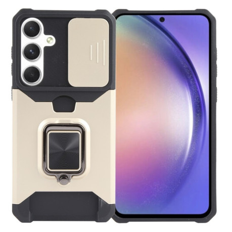 Противоударный чехол Armor Camera Shield для Samsung Galaxy A55 5G - золотой