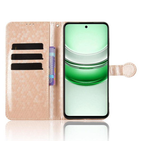 Чохол-книжка Honeycomb Dot для Realme C71 4G - золотий