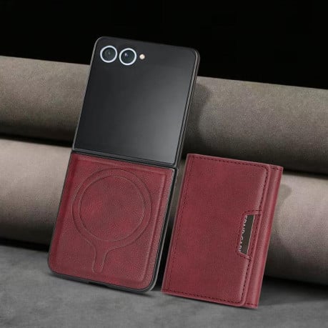 Чохол-книжка Kalebol Strong з MagSafe Tri-Fold з кишенькою для карт на Samsung Galaxy Filp 7 - червоний