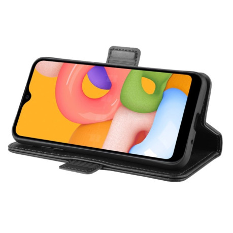 Чехол-книжка Dual-side Magnetic Buckle для  Samsung Galaxy A01 - черный