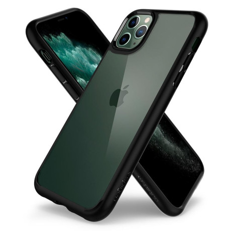 Оригинальный чехол Spigen Ultra Hybrid  для iPhone 11 Pro Max Matte Black (Прозрачно-Черный)