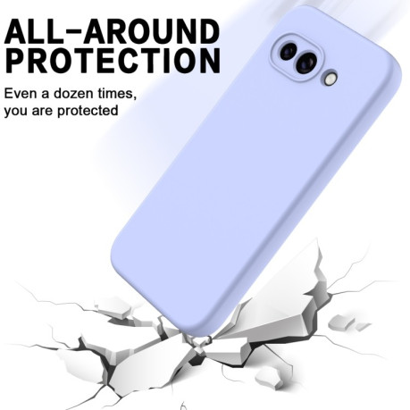 Силіконовий чохол Solid Color Liquid Silicone на Google Pixel 9a - фіолетовий