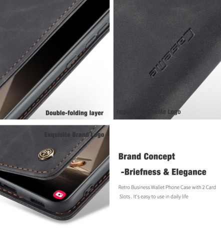 Чехол-книжка CaseMe 013 Series для Samsung Galaxy S21 FE - черный