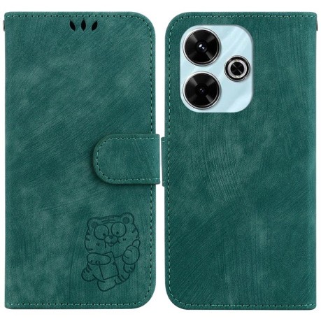 Чохол-книжка Little Tiger Embossed Leather на Xiaomi Poco M6 4G - зелений