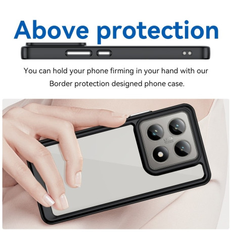 Противоударный чехол Colorful Acrylic Series для Xiaomi 14T - черный