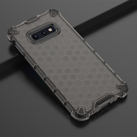 Противоударный чехол Honeycomb на Samsung Galaxy S10e -черный