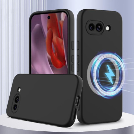 Силиконовый чехол Shockproof Silicone Magsafe для Google Pixel 9a - черный
