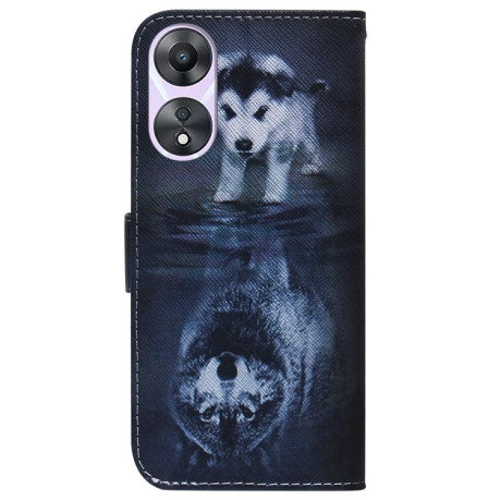 Чохол-книжка Coloured Drawing для OPPO A58 4G - Wolf and Dog