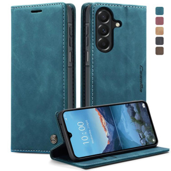Чехол-книжка CaseMe-013 многофункциональный с кармашком на карт на Samsung Galaxy A27 5G — синий