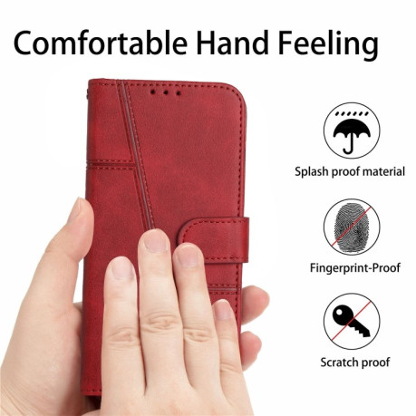 Чехол-книжка Stitching Calf Texture для Infinix Zero 30 4G - красный