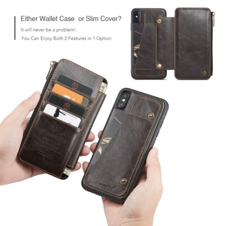 Чохол-гаманець CaseMe 011 Series Zipper Style на iPhone XS Max - чорний