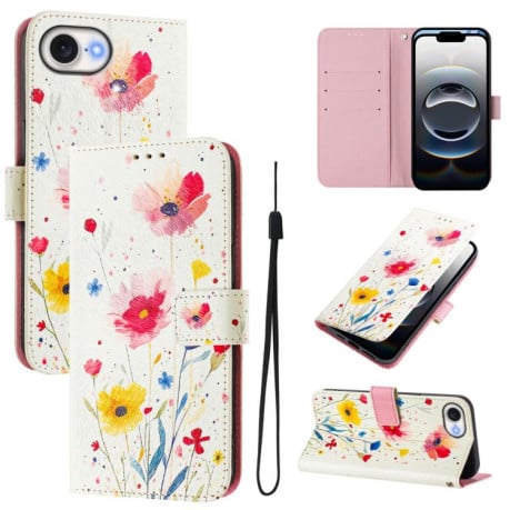 Чохол-книжка Colored Drawing Pattern для iPhone 16e - кольоровий