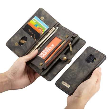 Кожаный чехол-кошелек CaseMe на Samsung Galaxy S9+/G965  Detachable Multifunctional черный