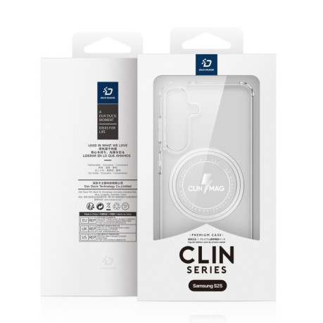 Протиударний чохол DUX DUCIS Clin Series Magsafe для Samsung Galaxy S25 5G - прозорий