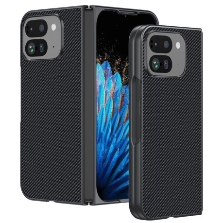 Протиударний чохол Carbon Fiber Texture Printing для Google Pixel 9 Pro Fold - чорний