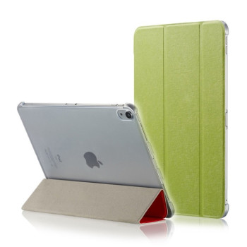 Чехол-книжка Silk Texture Three-folding для iPad Pro 12.9 (2018) - зеленый