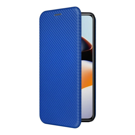 Чехол-книжка Carbon Fiber Texture на OnePlus 11R / Ace 2 - синий