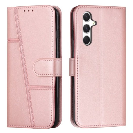 Чехол-книжка Stitching Calf Texture для Samsung Galaxy A56 5G - розовое золото