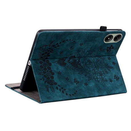 Чехол-книжка Butterfly Rose Embossed для Xiaomi Redmi Pad 2 / Xiaomi Redmi Pad SE 11 2025 - синий