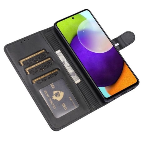 Чехол-книжка Happy Cat Pattern на Samsung Galaxy A26 5G / A17 5G - черный