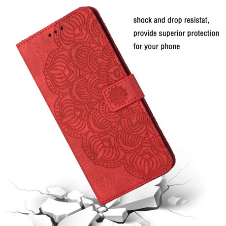Чохол-книжка Mandala Embossed Flip для OPPO Reno7 5G Global/ Find X5 Lite/OnePlus Nord CE2 5G  - червоний