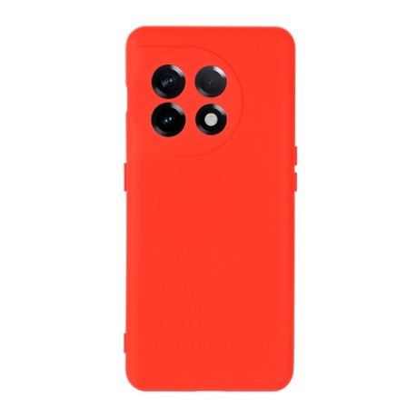 Силиконовый чехол Solid Color Liquid Silicone на OnePlus 11R / Ace 2 - красный