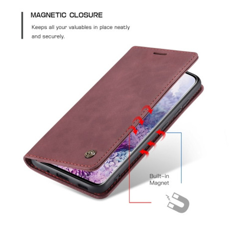 Кожаный чехол CaseMe-013 Multifunctional на Samsung Galaxy S20 Ultra - винно-красный