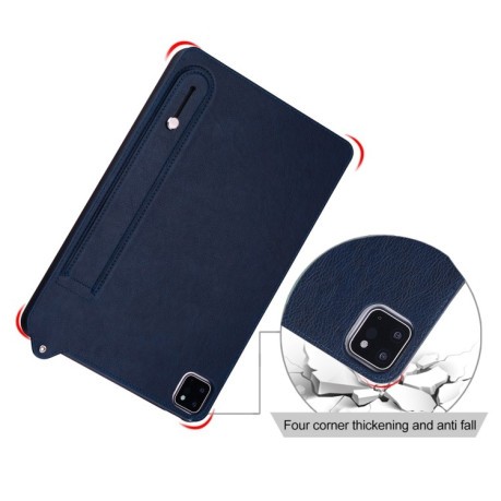 Противоударный чехол Wristband Leather Back для Xiaomi Pad 7 / 7 Pro - синий