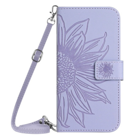 Чехол-книжка Skin Feel Sun Flower для Samsung Galaxy S24 FE - фиолетовый