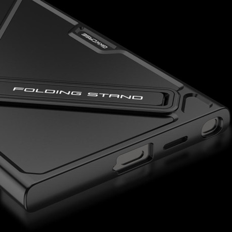 Протиударний чохол GKK Mech Style Ultra-thin Folding Holder Not Included Pen для Samsung Galaxy S25 Ultra 5G - червоний
