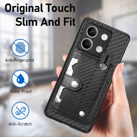 Протиударний чохол Wristband Kickstand Card для Xiaomi Redmi Note 13 - зелений