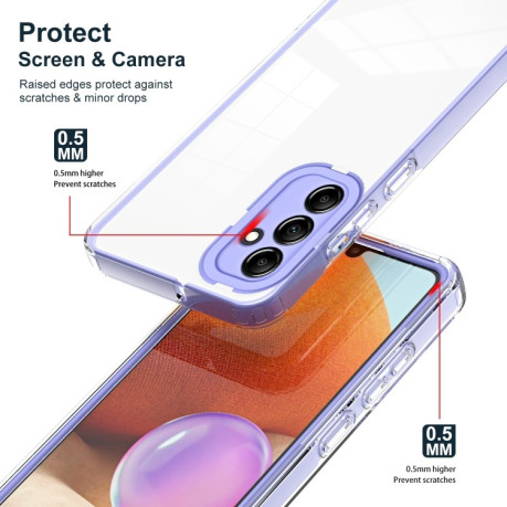 Противоударный чехол Clear Color Frame для Samsung Galaxy A25 5G - фиолетовый