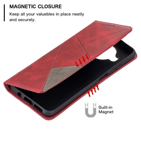 Чехол-книжка Rhombus Texture на Xiaomi Mi 10T Lite - красный
