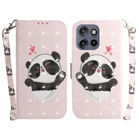Чехол-книжка 3D Painting для Motorola Edge 50 Neo 5G Global - Panda