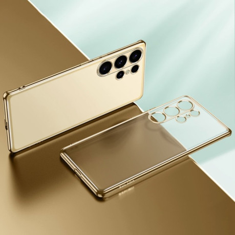 Чехол SULADA Electroplating Frosted TPU на Samsung Galaxy S24 Ultra - золотой