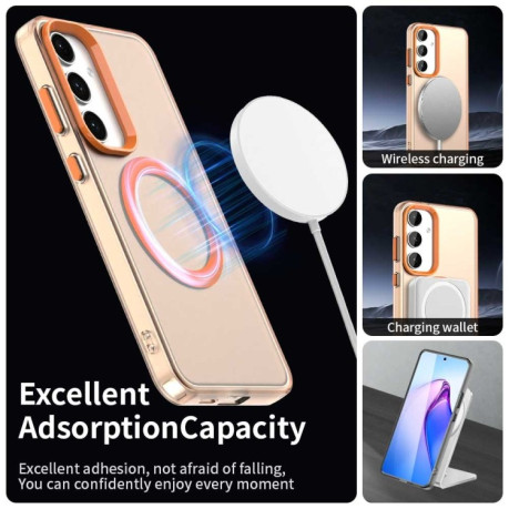 Протиударний чохол MagSafe Holder PC Hybrid  для Samsung Galaxy S25+ 5G - помаранчевий