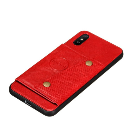 Протиударний чохол Magnetic with Card Slots на Xiaomi Redmi 9A - червоний