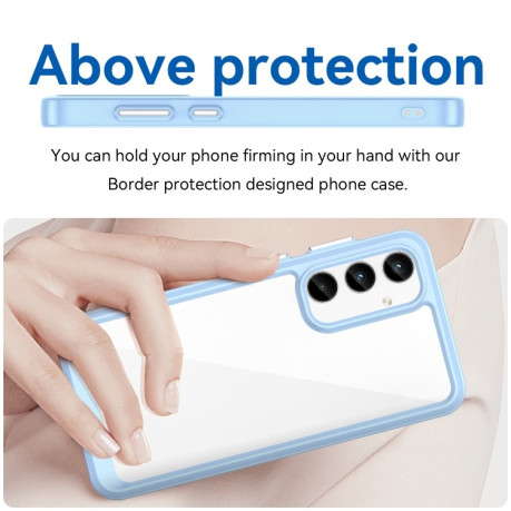 Противоударный чехол Colorful Acrylic Series для Samsung Galaxy A35 - синий