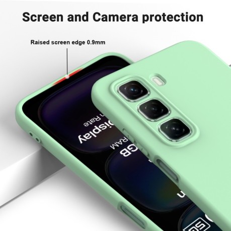 Силіконовий чохол Solid Color Liquid Silicone на Infinix Hot 50 4G - зелений
