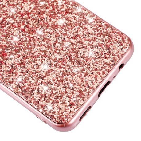 Ударозащитный чехол Glittery Powder на Samsung Galaxy S23 FE 5G - серебристый