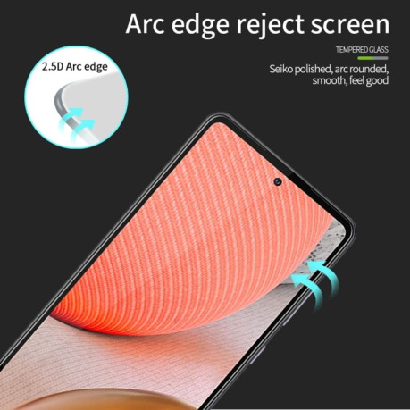 Защитное стекло MOFI 9H 3D Full Screen на Samsung Galaxy A72 - черный
