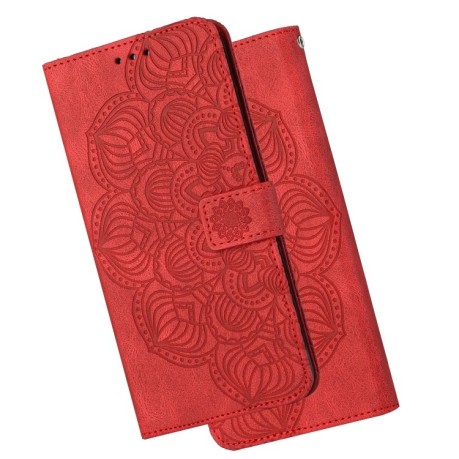 Чехол-книжка Mandala Embossed Flip для OPPO Reno7 5G Global/ Find X5 Lite/OnePlus Nord CE2 5G  - красный