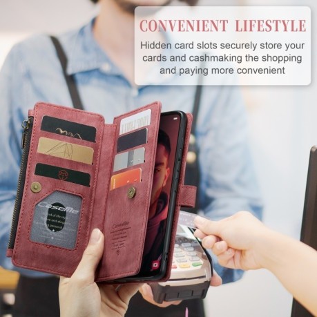Чохол-гаманець CaseMe-C30 для Samsung Galaxy A34 5G - червоний
