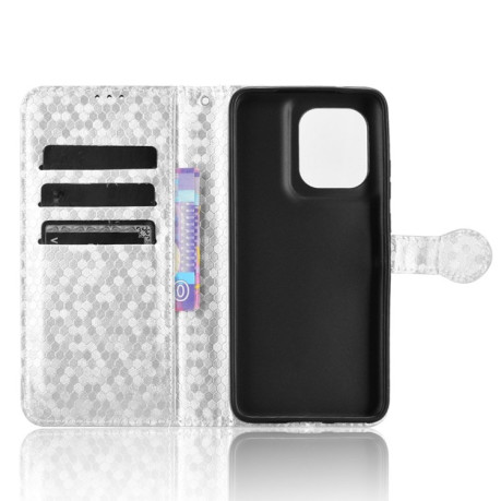 Чехол-книжка Honeycomb Dot для Motorola Edge 50 Neo / S50 5G - серебристый