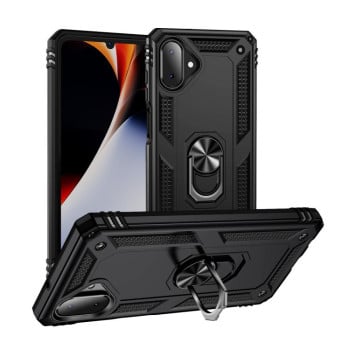 Чохол HMC з поворотним 360 тримачем на Samsung Galaxy A07 4G - чорний