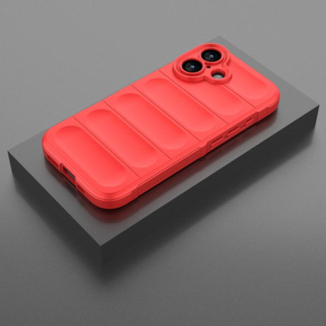 Силиконовый чехол Magic Flannel для iPhone 17 - красный
