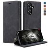 Чехол-книжка CaseMe-013 многофункциональный с кармашком на карт для Samsung Galaxy A57 5G — чёрный