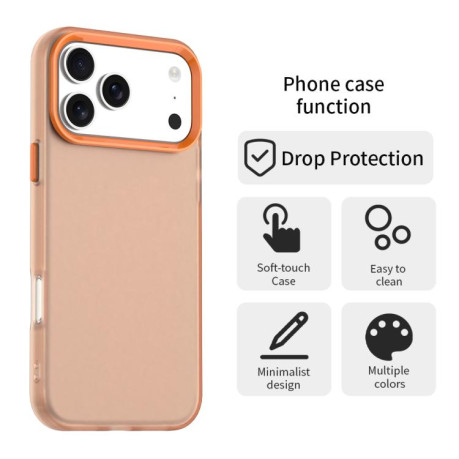 Противоударный чехол Candy Series для iPhone 17 Pro Max - оранжевый